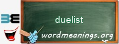 WordMeaning blackboard for duelist